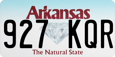 AR license plate 927KQR