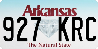 AR license plate 927KRC