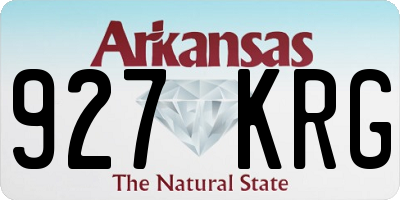 AR license plate 927KRG