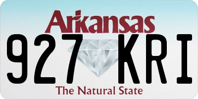 AR license plate 927KRI