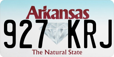 AR license plate 927KRJ