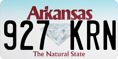 AR license plate 927KRN