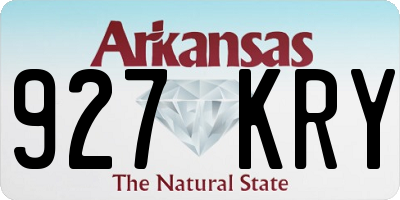 AR license plate 927KRY