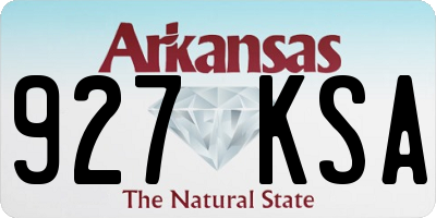 AR license plate 927KSA