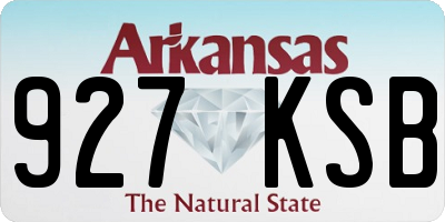 AR license plate 927KSB