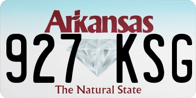 AR license plate 927KSG