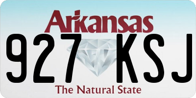 AR license plate 927KSJ