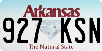 AR license plate 927KSN
