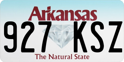 AR license plate 927KSZ
