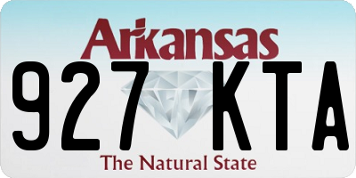 AR license plate 927KTA