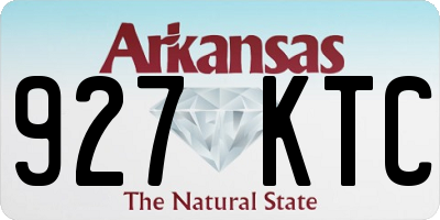 AR license plate 927KTC