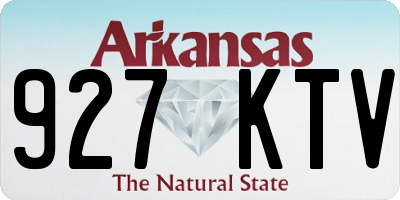 AR license plate 927KTV