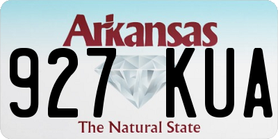 AR license plate 927KUA