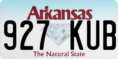 AR license plate 927KUB