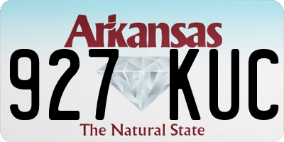 AR license plate 927KUC