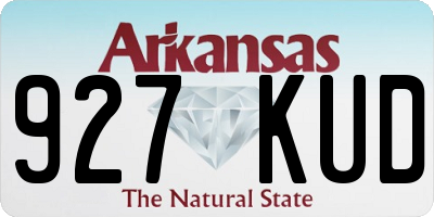 AR license plate 927KUD