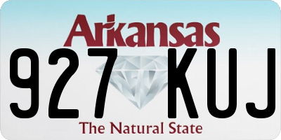 AR license plate 927KUJ