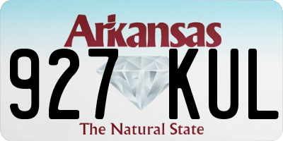 AR license plate 927KUL