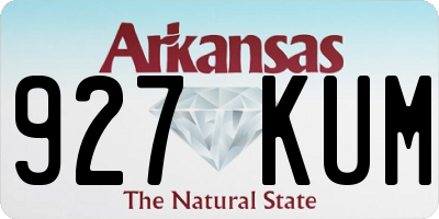 AR license plate 927KUM
