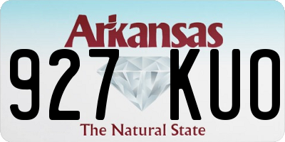 AR license plate 927KUO