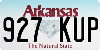 AR license plate 927KUP