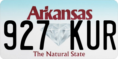AR license plate 927KUR