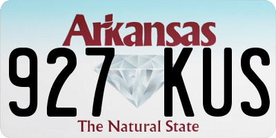 AR license plate 927KUS