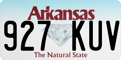 AR license plate 927KUV