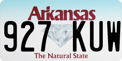 AR license plate 927KUW