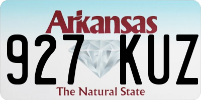 AR license plate 927KUZ