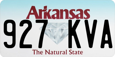 AR license plate 927KVA