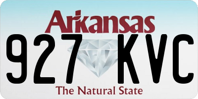 AR license plate 927KVC
