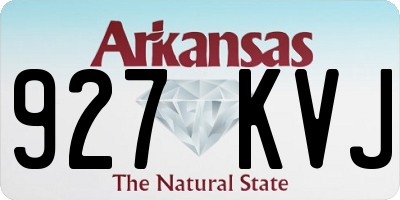 AR license plate 927KVJ