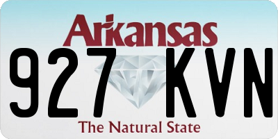 AR license plate 927KVN