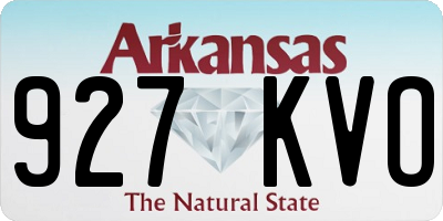 AR license plate 927KVO