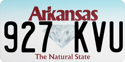 AR license plate 927KVU