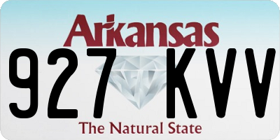 AR license plate 927KVV