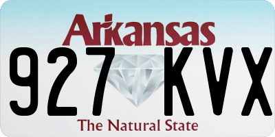 AR license plate 927KVX