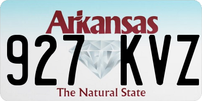 AR license plate 927KVZ