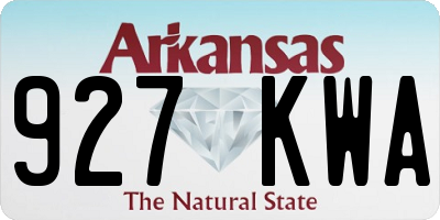 AR license plate 927KWA