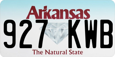 AR license plate 927KWB