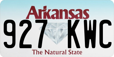 AR license plate 927KWC