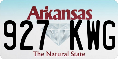 AR license plate 927KWG