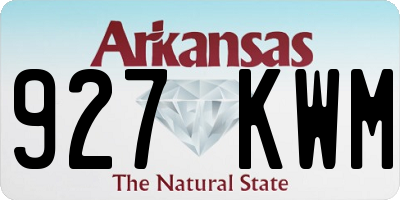 AR license plate 927KWM
