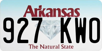 AR license plate 927KWO