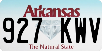 AR license plate 927KWV