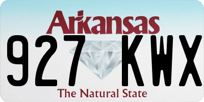AR license plate 927KWX