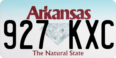 AR license plate 927KXC