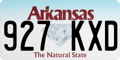 AR license plate 927KXD