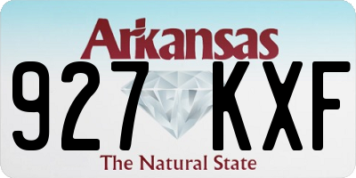 AR license plate 927KXF